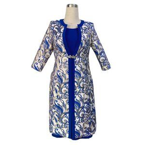 Turkey church classy two pieces dress in blue